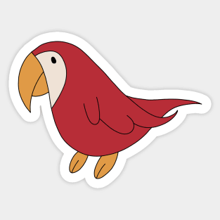 Red Parrot Buddy Sticker